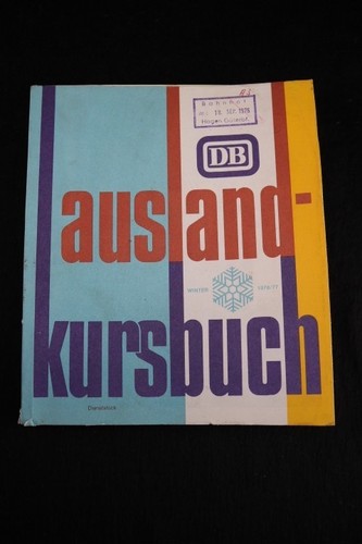 Original ausland kursbuch - db, ausland-kursbuch