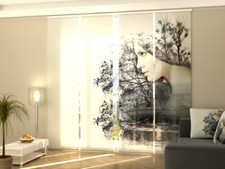 Foto-Schiebegardine Schwarz