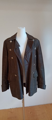 Military jacke leder - ,