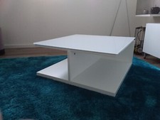  Hülsta Now time Couchtisch, 70 x 70 cm, Lack polarweiss