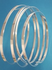 Silberblech 925 Ring-Schiene Flach Rohling 3,25 x 1,25 mm Sterling massiv NEU