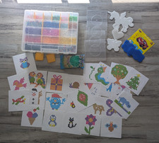 Bügelperlen Set mit vielen Vorlagen und Sortimentbox