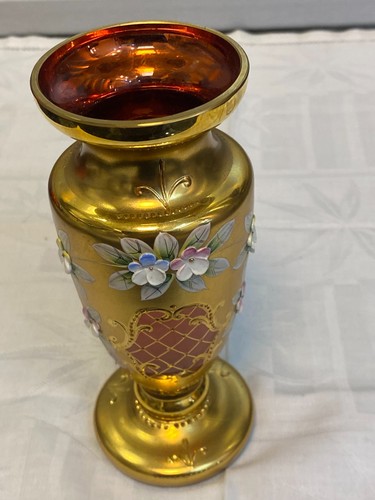 Original bömische glas vase - bÖmische,