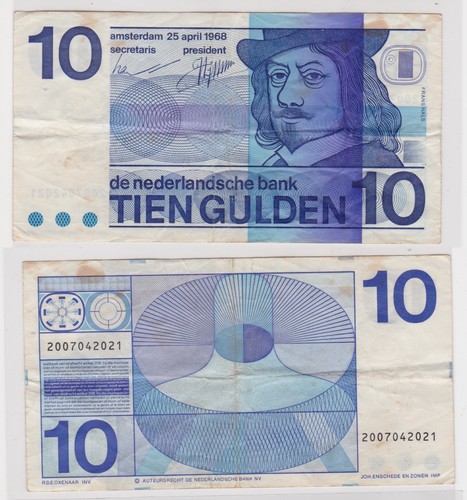 Gulden banknote niederlande - 10,