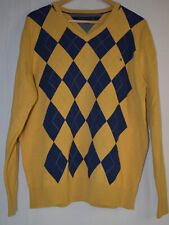 Wunderschön! Tommy Hilfiger Premium Cotten Herren Pullover Gr. L - Rautenmuster