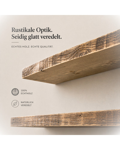 Regalbrett holz wand - braun, 80