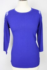 Damen Pulli Oberteil royalblau