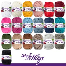 Woolly Hugs 200 g Rope Polyester Textilgarn Wolle Tasche mit Anleitung 19 Farben