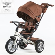 BENTLEY Continental Stroller Trike satin white brown Kinderwagen Buggy Tricycle