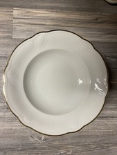 Bavaria Hutschenreuther Porzellan creme mit Goldrand, 6 Suppenteller gebraucht