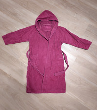 Vossen Kinderbademantel pink beere Größe 128 100% Baumwolle Frottee