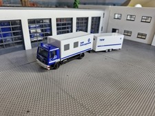 Herpa MAN LE2000 THW Führungsstelle mit Anhänger 1:87 H0