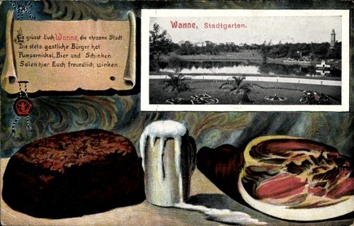 Wanne herne ruhrgebiet - ak,