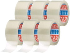 6 Rollen TESA Packband 64014 Klebeband Paketband transparent   Klar 50mm x 66 m