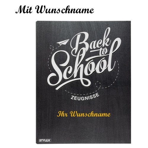 Zeugnismappe mit namensgravur - zeugnismappe,