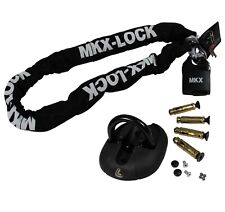 Diebstahlsicherung Bodenanker & Kette für Mofa / Roller / Motorrad / Fahrrad etc