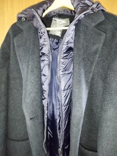 Herbst-/Winter-Kapuzen-Mantel von Montego*Steppeinsatz*Nacht-Blau*Gr. 40*Ungetr.