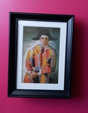 Pablo Picasso 1923 Ltd. Ed. art Print 15x20cm Harlekin mit gefalteten Händen