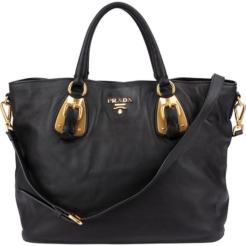 Prada black soft calfskin - black,