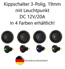 Kippschalter Rund 12V/20A 3