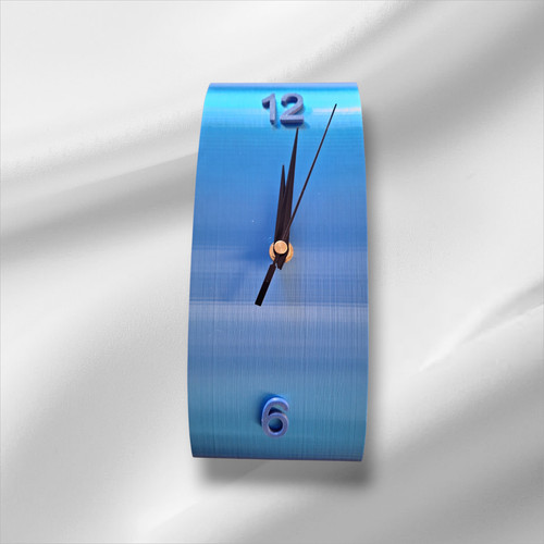 Design wanduhr blau - blau,, halbrund