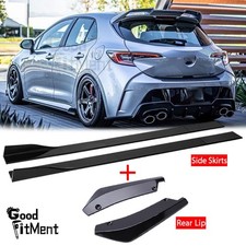 78,7" Seitenschweller Sideskirts + Heckspoiler Flap Diffusor Für VW Golf 4 5 6