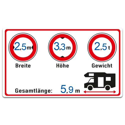 Hinweisaufkleber wohnmobil mit - wohnmobil,