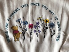 ,,Winnie Pooh“ Sweatshirt- Pulli, Altweiss mit Stickerei in Gr.XL