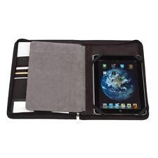 Konferenzmappe A4 Schreibmappe schwarz Tablethalter Dokumentenmappe 25x33x3 BWI