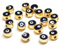 10x Nazar Perlen 6mm Gold