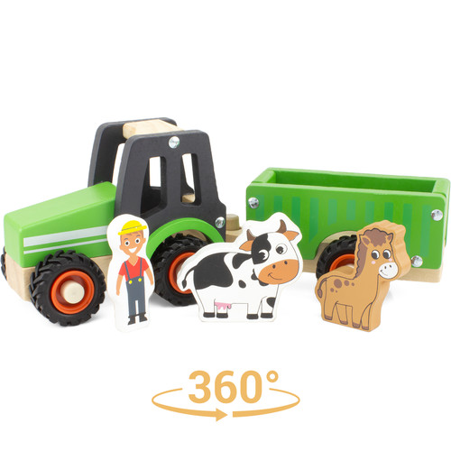 Holz traktor und - holz, mit
