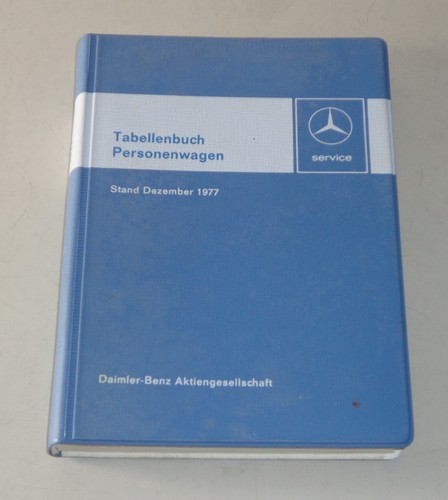Tabellenbuch mercedes benz pkw - tabellenbuch,