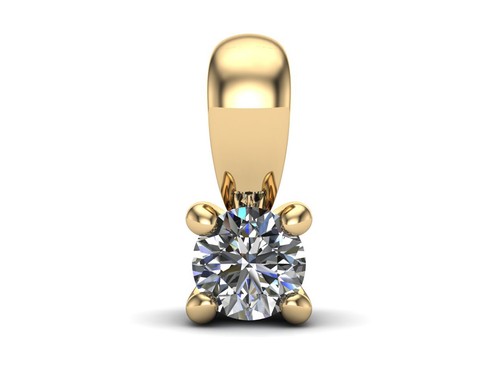 Diamant solitär anhänger - diamant,