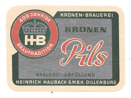 Bieretikett kronenbrauerei - bieretikett,