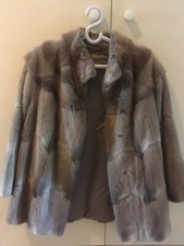 Echtpelz Jacke - Bisamwamme, Gr. 42