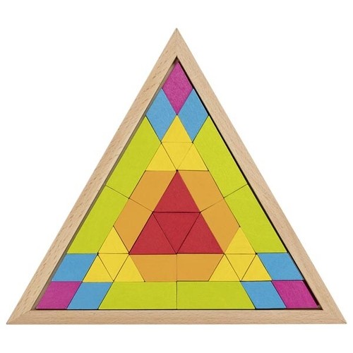 Legespiel mosaik dreieck holz - mosaik,