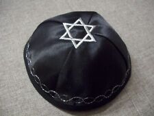 Kippa, Jarmulke, Kippah,Kipa schwarz Stickerei  16-17cm