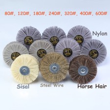 Scheibenbürsten Aufsatz Sisal / Pferdehaar / Nylon Rundbürsten für Bohrmaschinen
