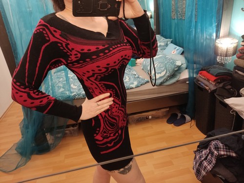 Nicowa strickkleid rot - nicowa, s