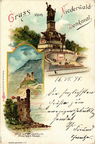 Cpa rudesheim gruss - cpa, ak