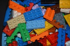 LEGO® DUPLO - 20 x 8er Noppen Steine 2 x 4 Noppen - flache dünne Steine - Bunt