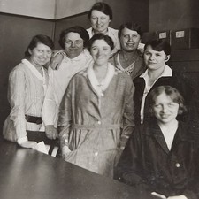 Altes Foto Frauen Arbeit Büro