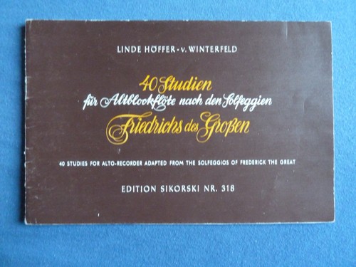 Studien alt blockflöte - 40, alt-blockflöte