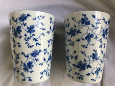 2 x Arzberg Blaublüte Trinkbecher ohne Henkel Porzellanbecher Vasen