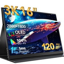 UPERFECT 16-Zoll OLED Portable Monitor 3K Tragbarer Monitore 120Hz Bildschirm 