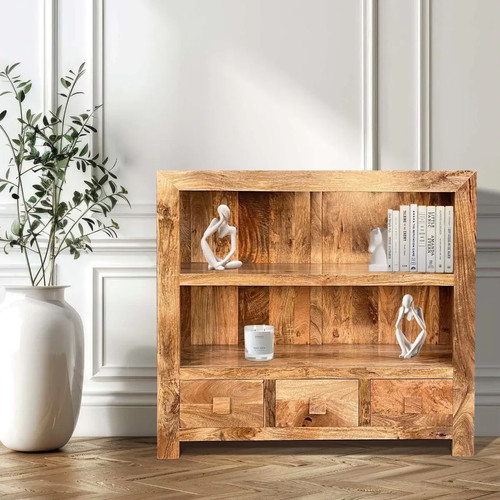 Bücherregal massiv mangoholz - massiv,