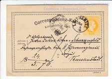BÖHMEN , GANZSACHE LEITMERITZ , LITOMERICE  , 2 KREUZER 188