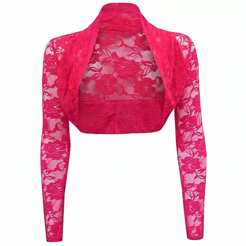 Damen spitze cropped bolero - cropped,