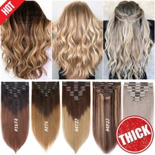 100% DICK 8 Haarteile Clip In