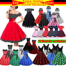 Retro Damen Rockabilly Petticoat 50s 60s Partykleid Abend Vintage Swing Kleid❤️